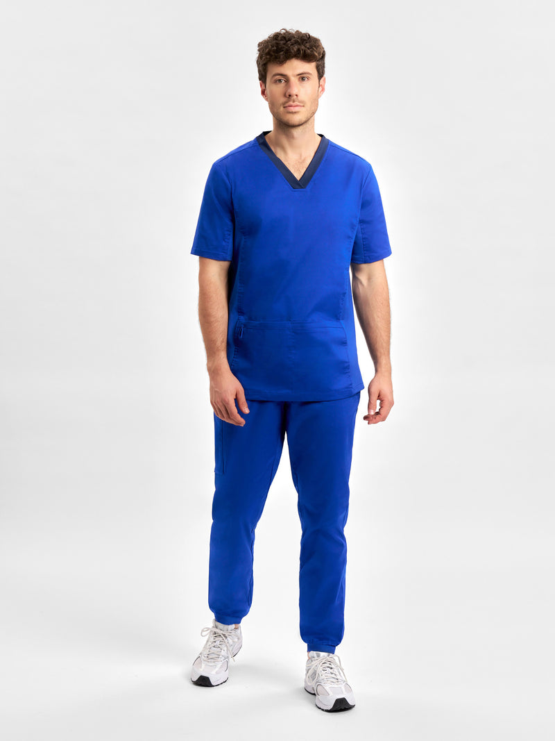 Inaura Riley Mens Slim Leg Jogger Scrub Pant — model view