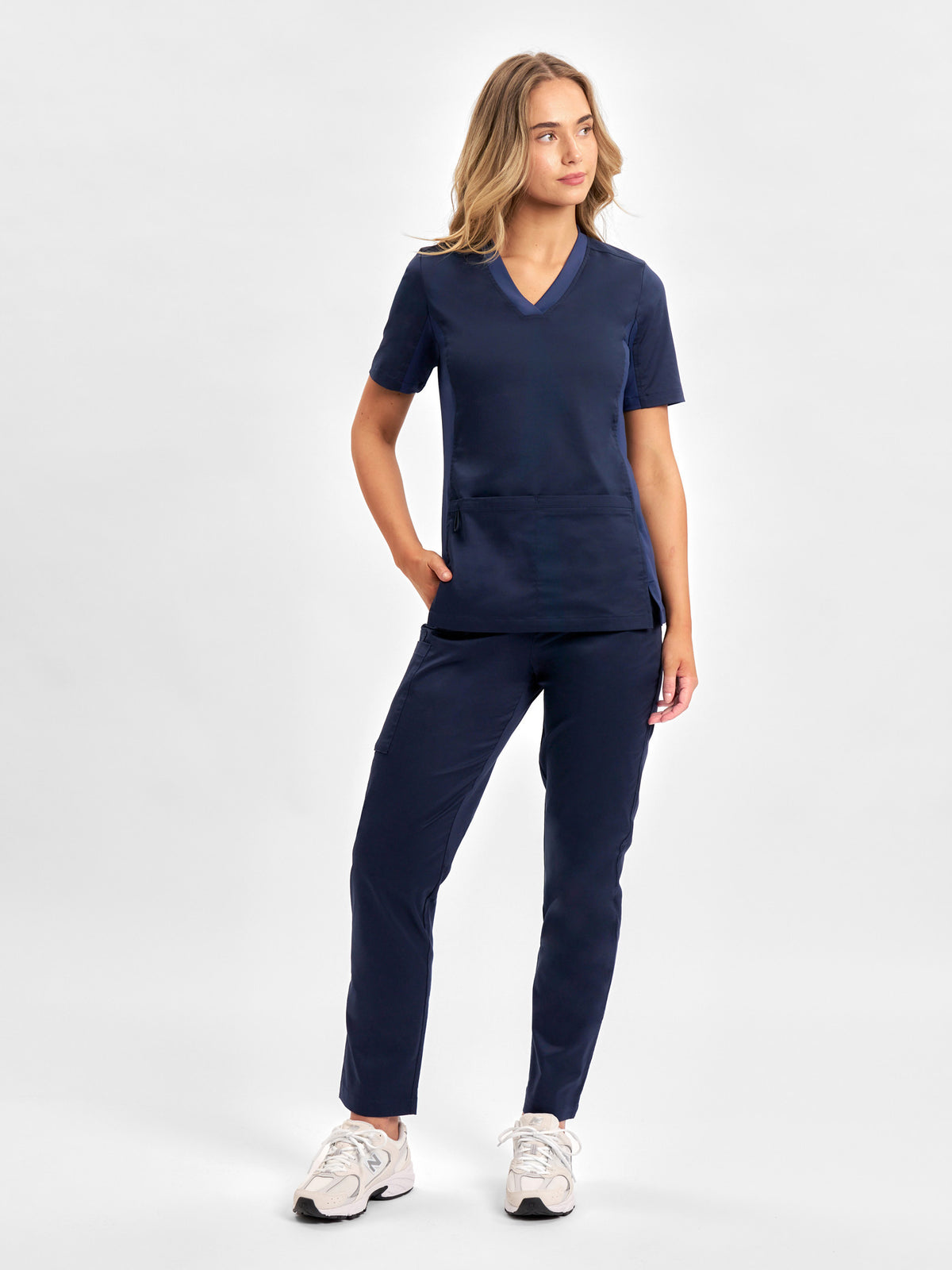 Inaura Riley Womens Straight Leg Scrub Pant — model view