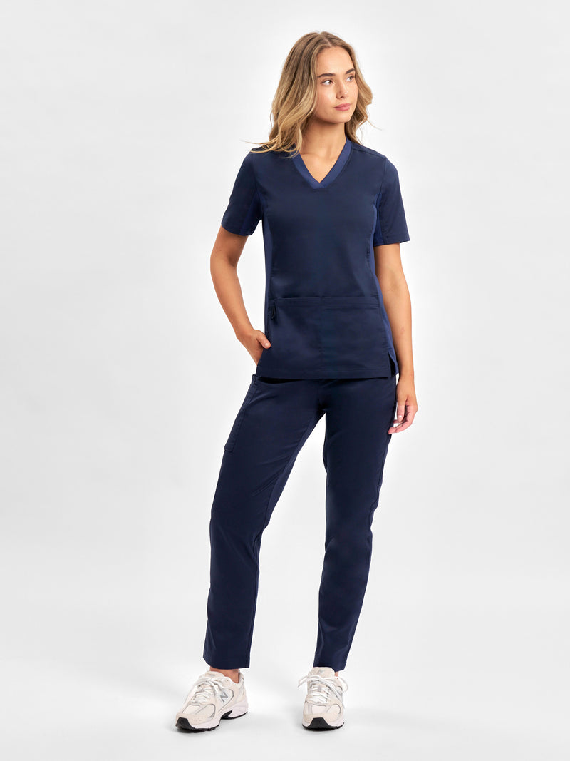 Inaura Riley Womens Straight Leg Scrub Pant — model view