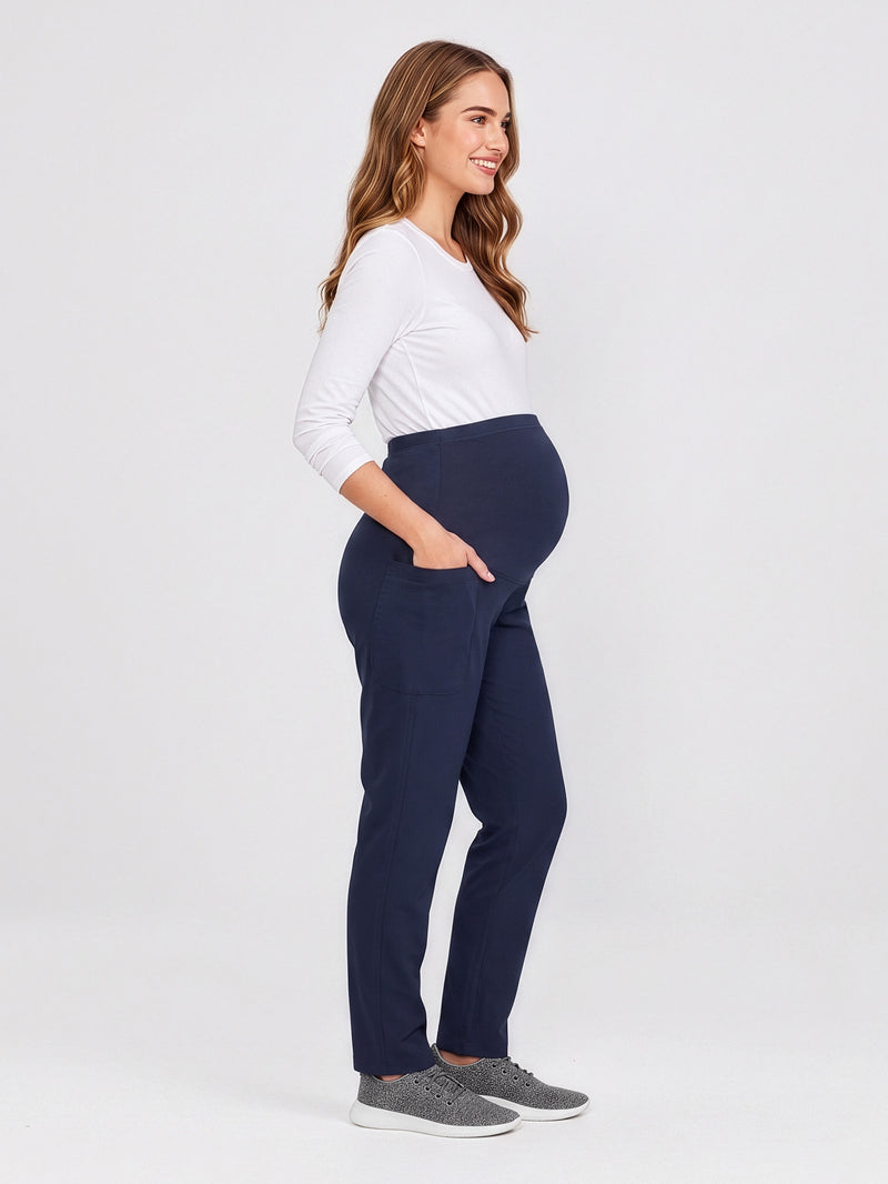 Inaura Rose Womens Maternity Scrub Pant — model view