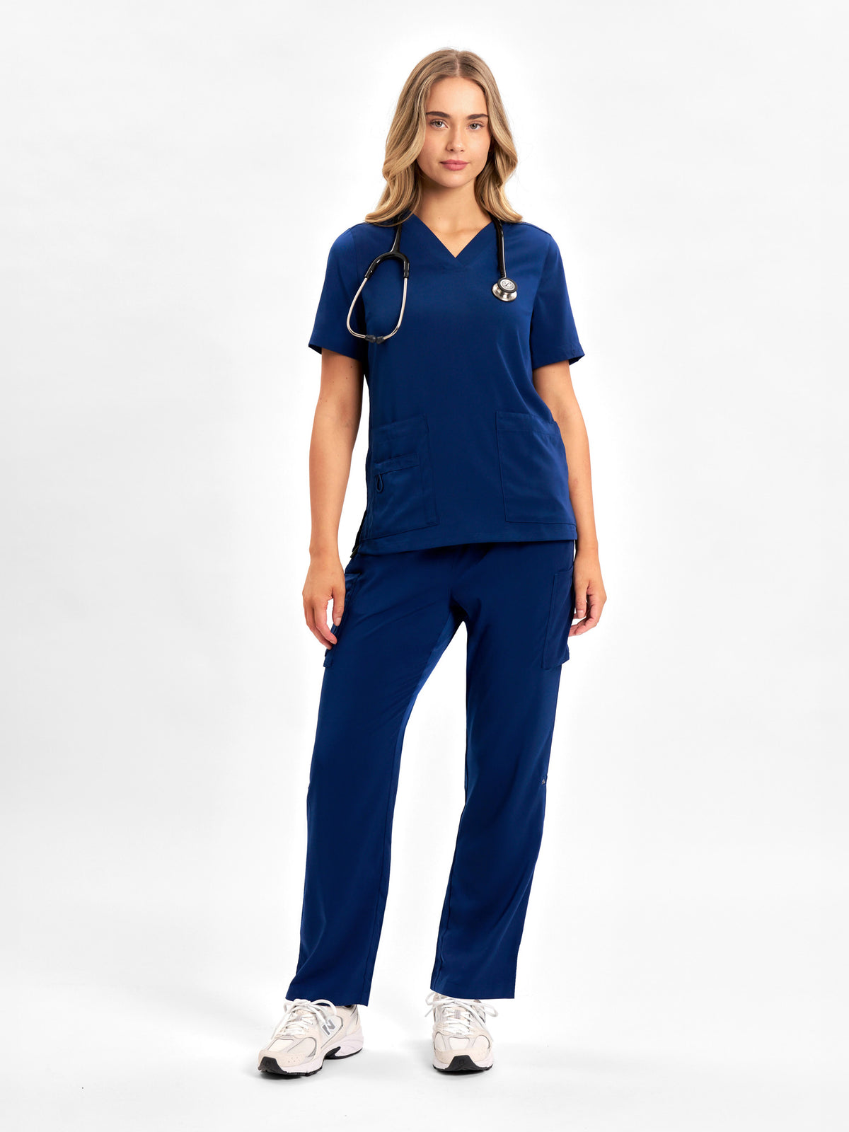 Inaura Avery Womens Straight Leg Scrub Pant — model view
