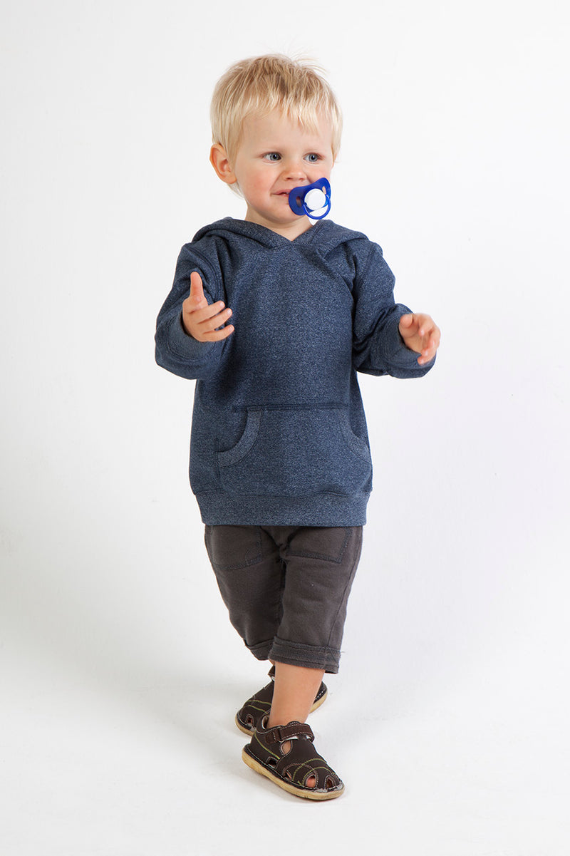 Babies Heather Hoodie in Dark Heather