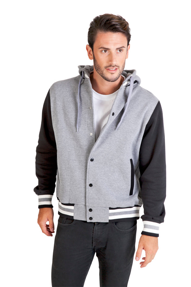 Men's Varsity Jacket & Hood in Black/Gold