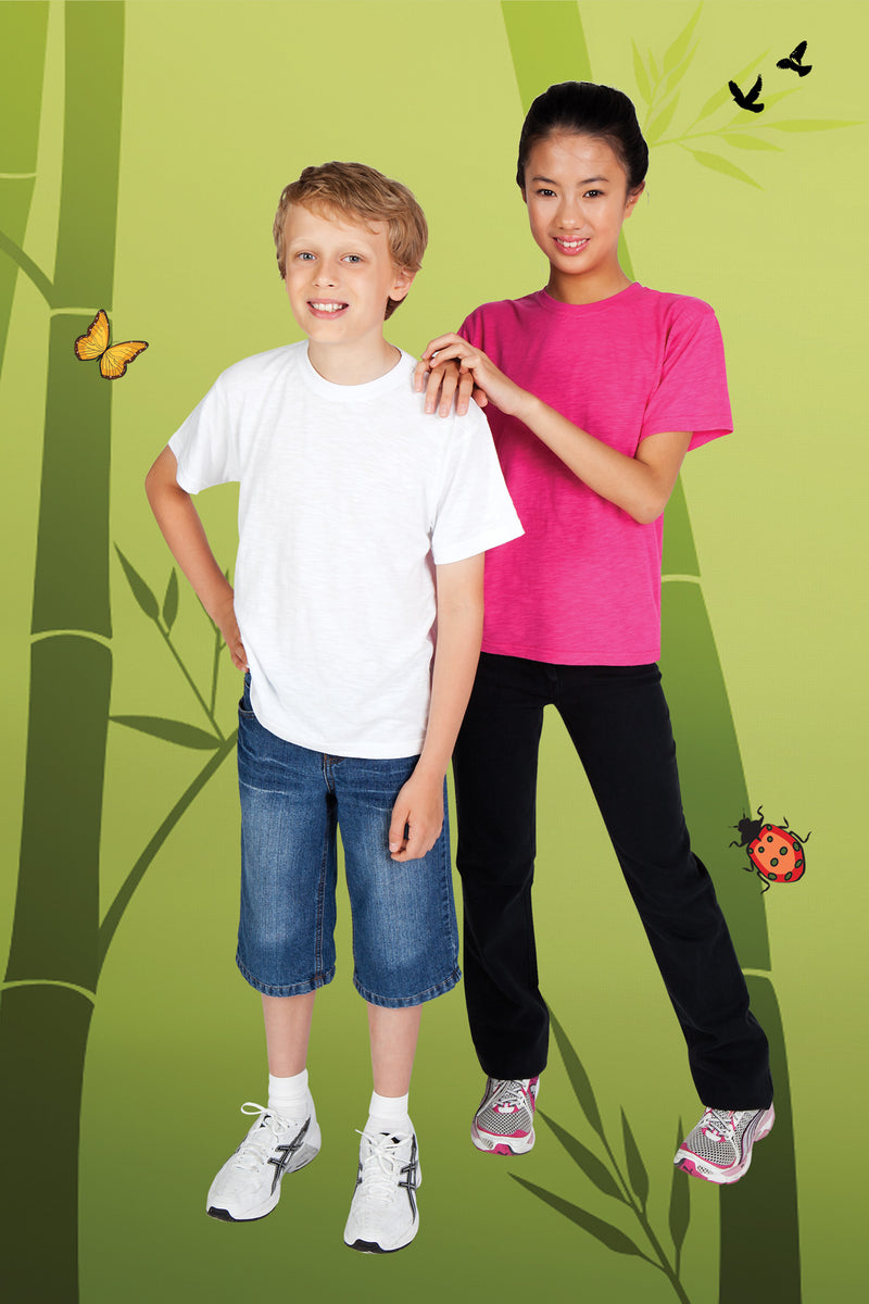 Kids Bamboo Cotton T-shirt in Black