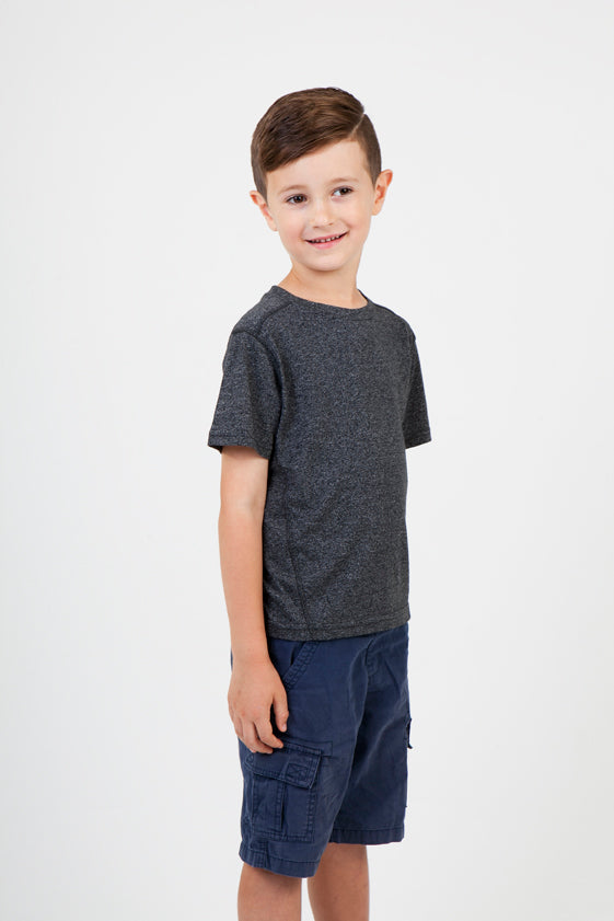 Kids Heather Tees - Greatness Range in Black