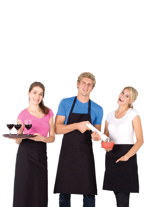 Full-Bib Apron - 190 gsm poly/cotton in Black