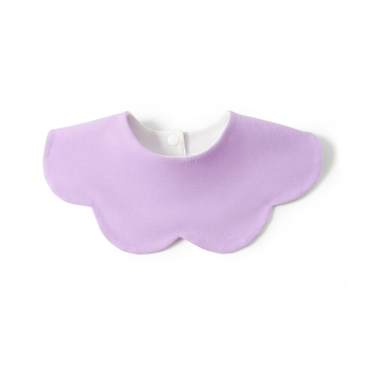 100% organic cotton interlock baby star bib 200gsm - Lavender front