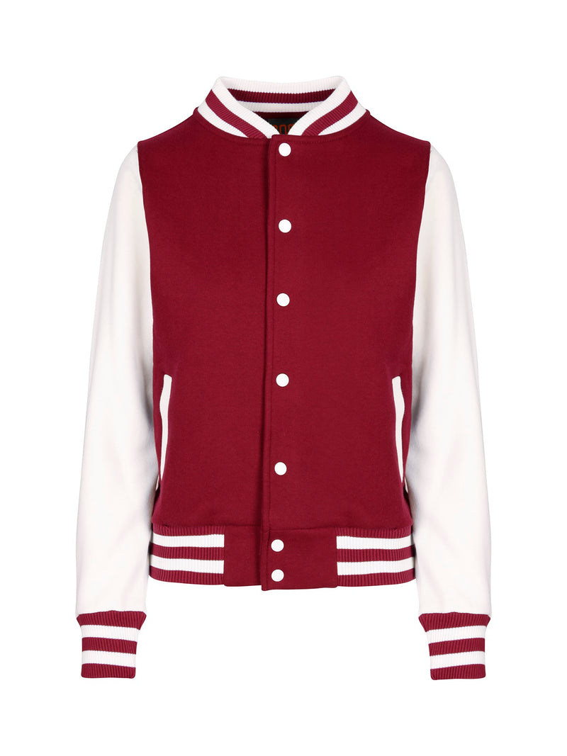 Women’s/Junior Varsity Jacket - Maroon/White front