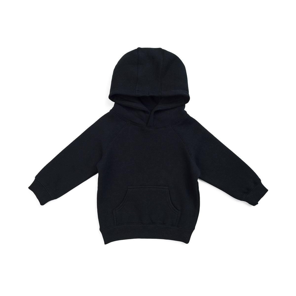 Babies' Cotton Care Kangaroo Pocket Hoodie in Black