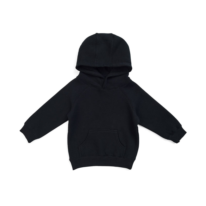 Babies' Cotton Care Kangaroo Pocket Hoodie in Black