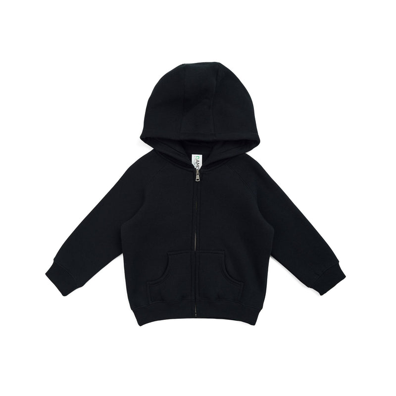 Babies Cotton Care Kangaroo Zip Pocket Hoodie in Black