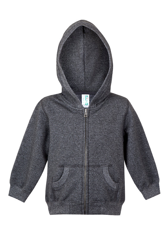 Babies Heather Zip Hoodie in Dark Heather