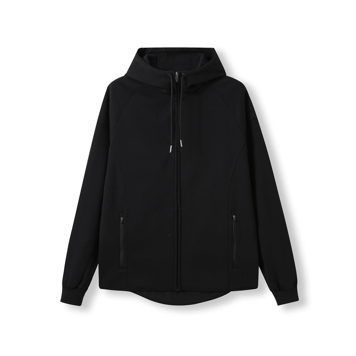 Mens 320gsm Soft cotton/bonded polar fleece Hoodie in Black
