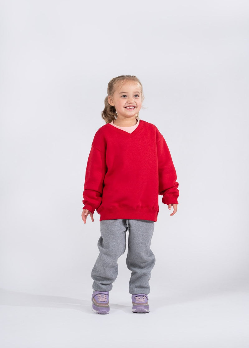 kids v-neck hoodies in Black