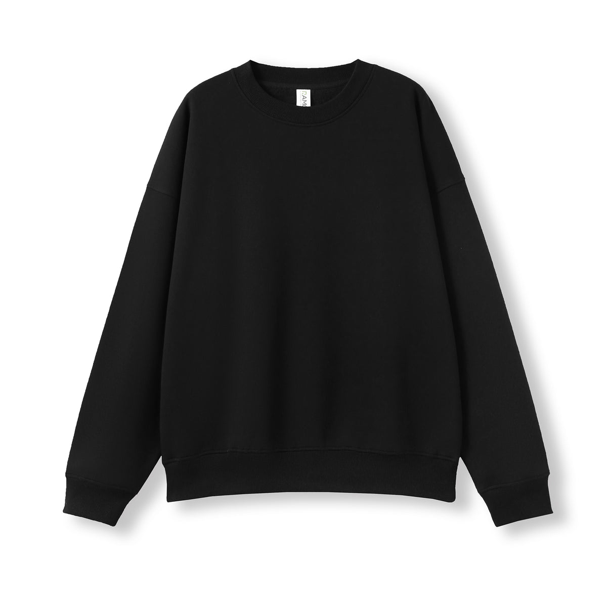Adult's Easy Fit Oversize Crew Neck Fleece in Black