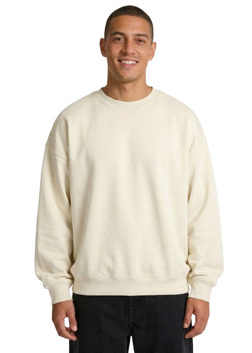 Adult's Easy Fit Oversize Crew Neck Fleece in Black