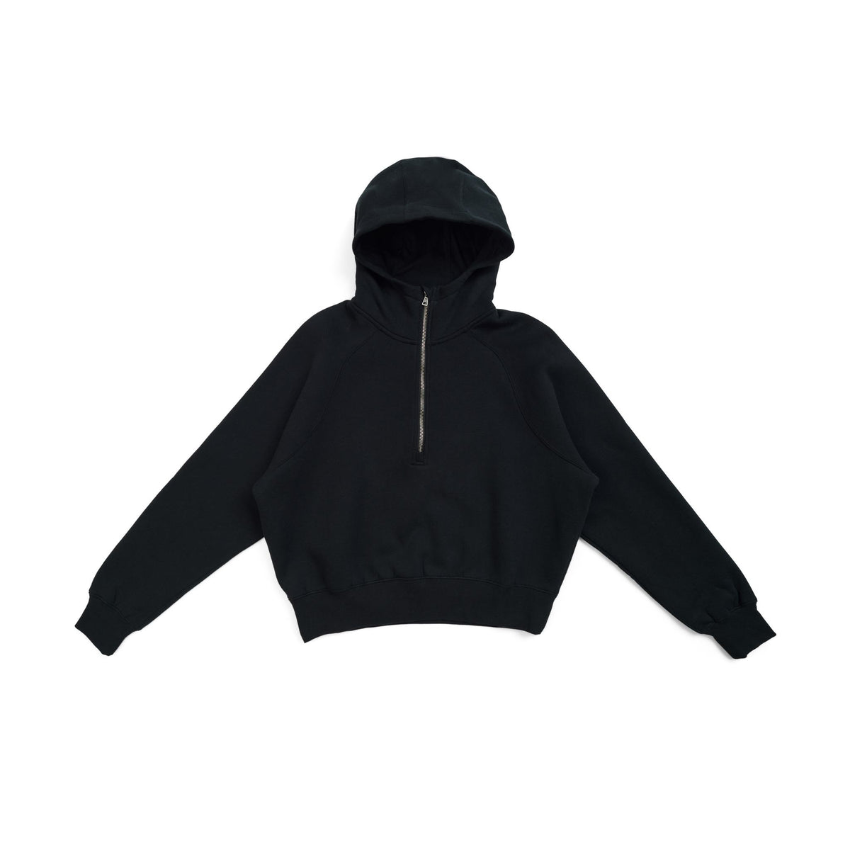 Womens/Girls Cotton Care Half-Zip in Black