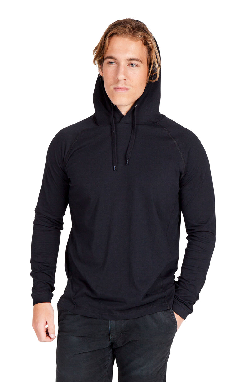 Men's / Unisex FUSION T-shirt Hoodie in Black