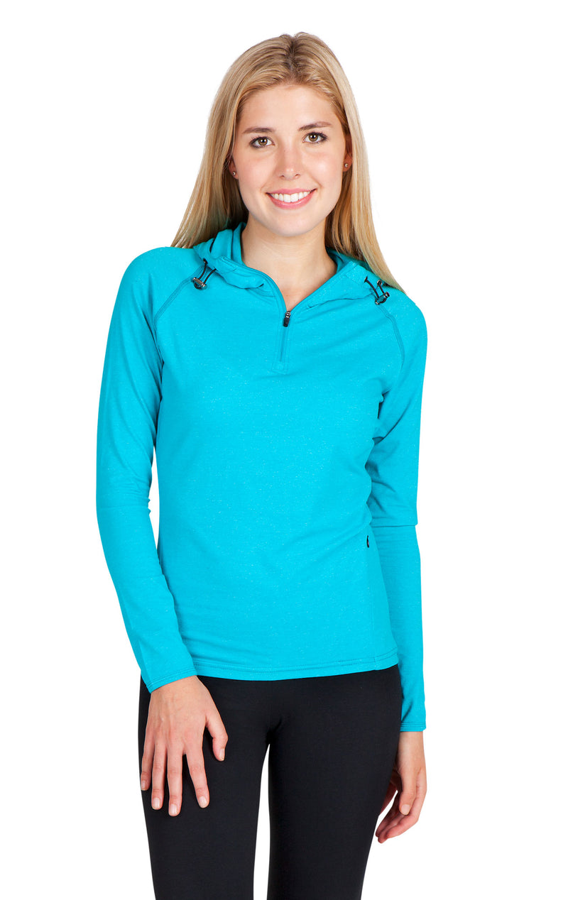 Women's Greatness Half-Hood Top in Black