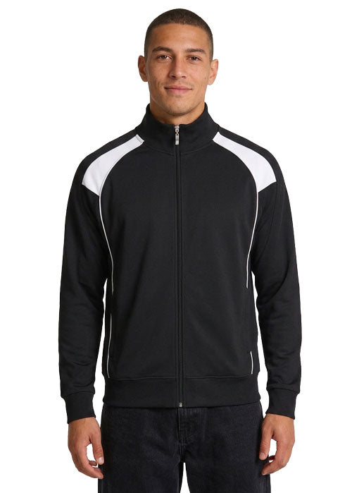 Mens' Unbrushed Contrast Jacket in Black/Red