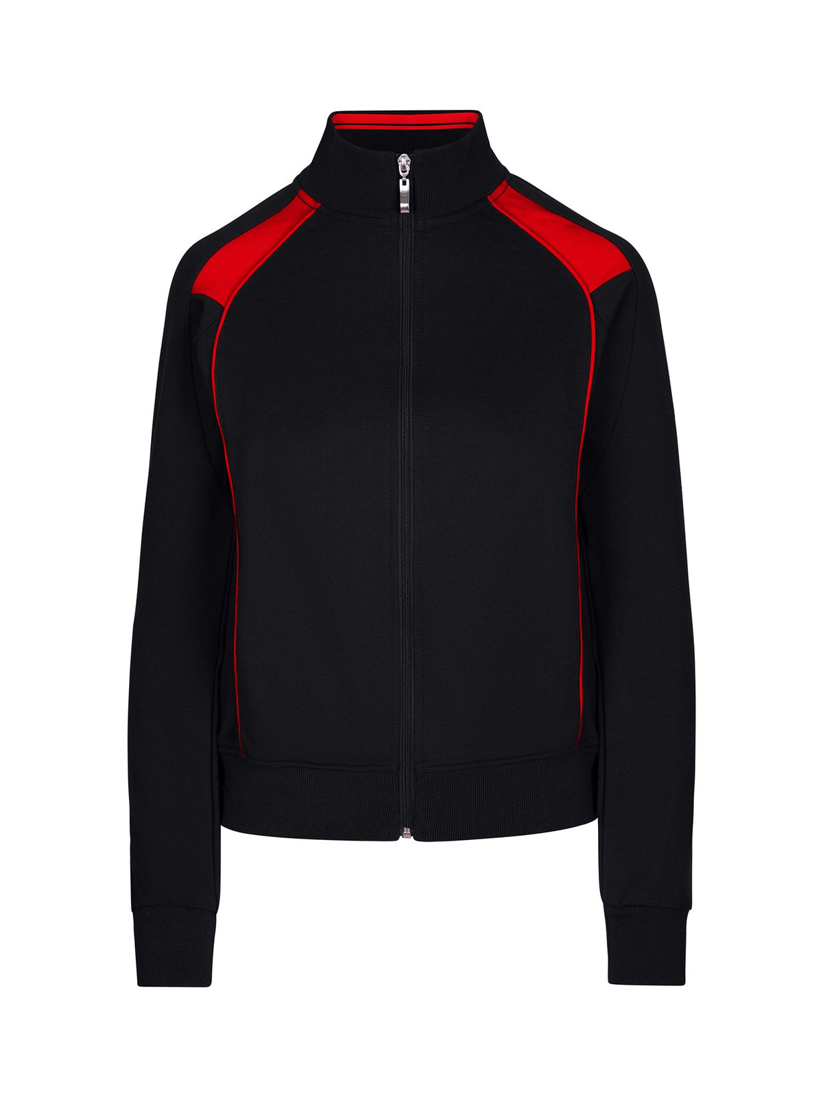 Womens/Juniors Unbrushed Contrast Jacket in Black/Red