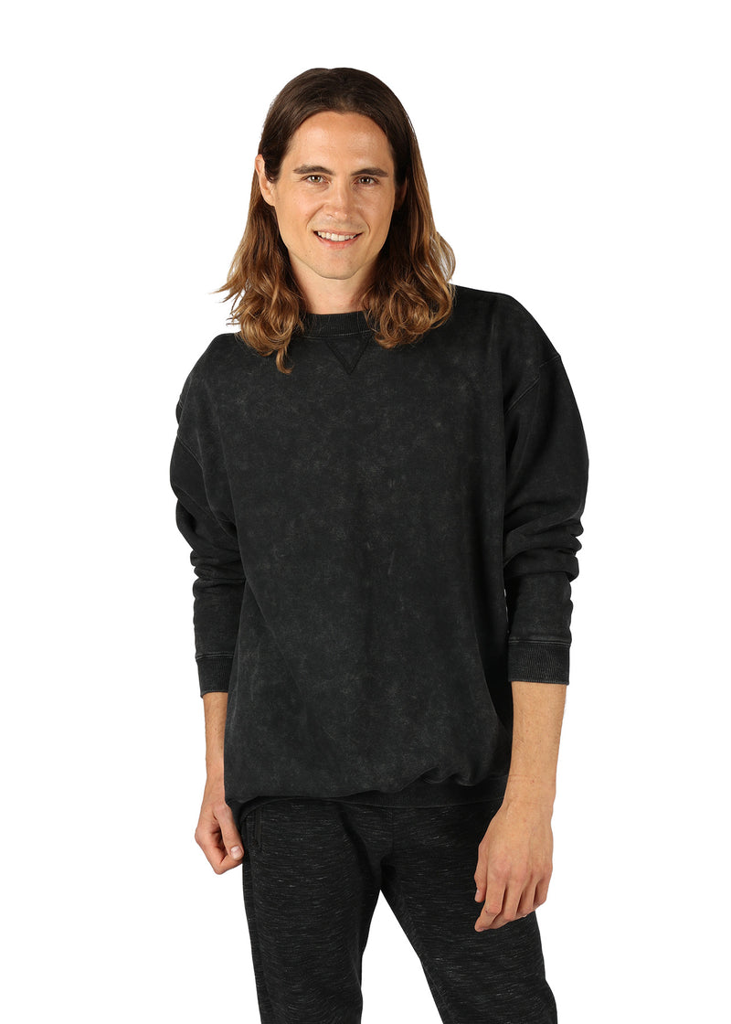 Unisex Stone Wash Sweatshirts in Black