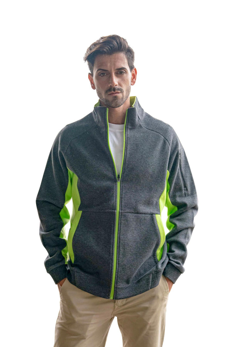 Mens' Icon Jacket - 420 gsm in Black/Dark Marl