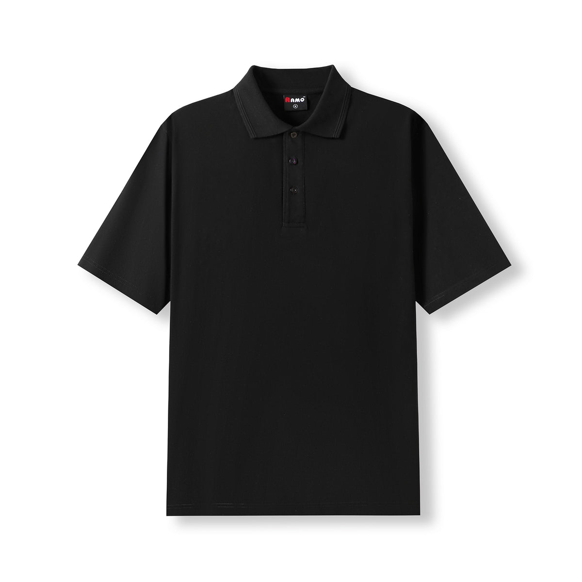 Men's 100% Cotton Jersey Polo in Black