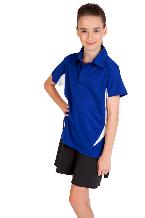 Kid's Accelerator Polyester Polo in Navy Blue