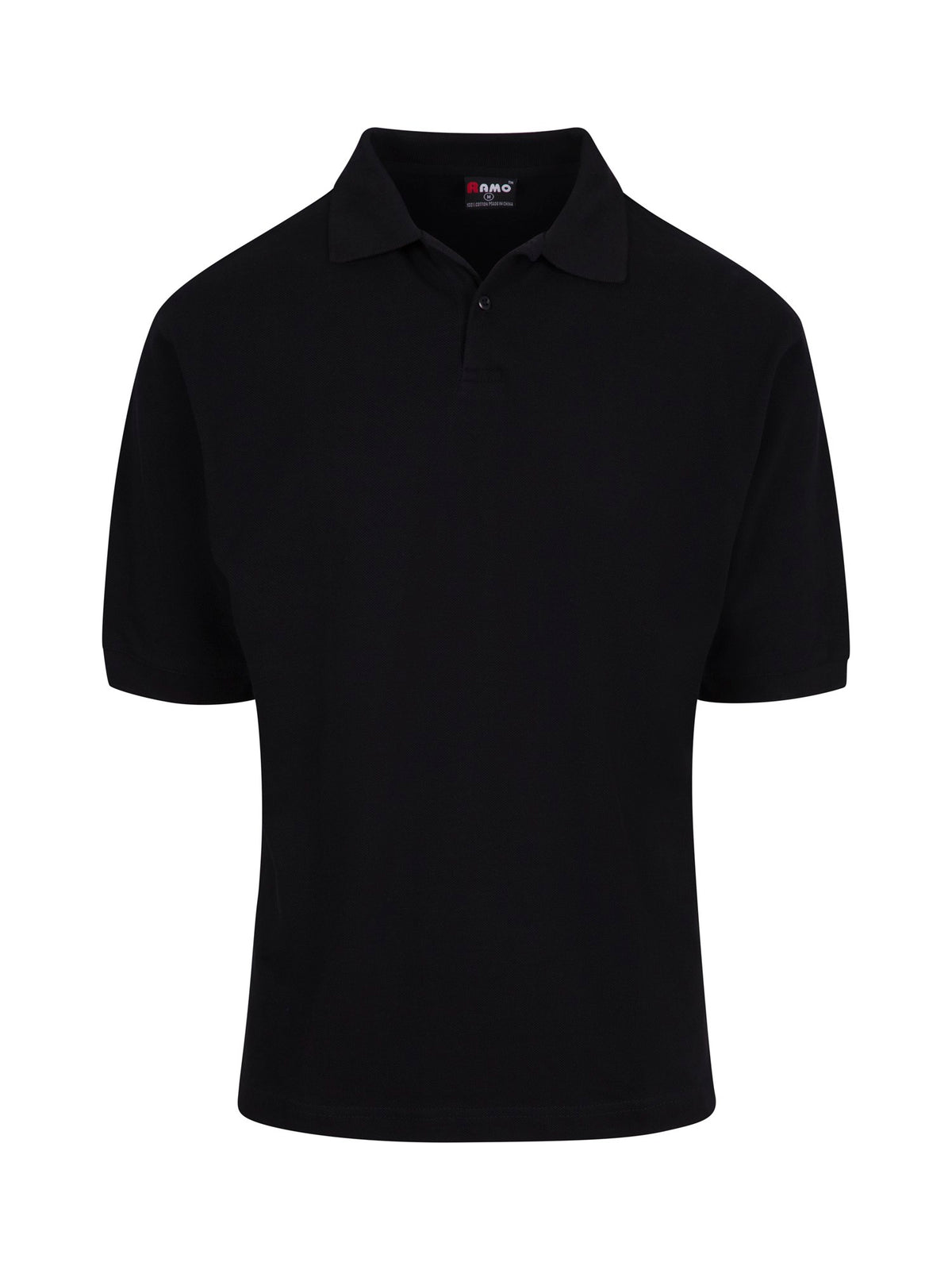 Men's Cotton Pigment Dyed Polo in Black