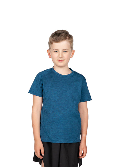 Kid's Challenger 100% polyester T-shirt in Azure Marl
