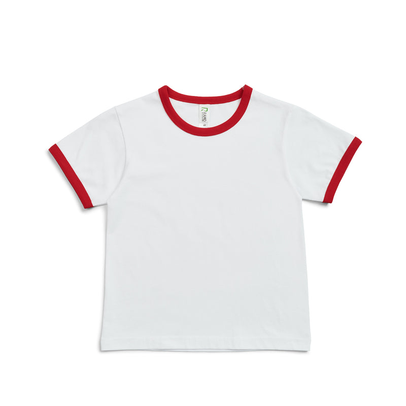 Kids' Ringer Tee in Pink/Brown