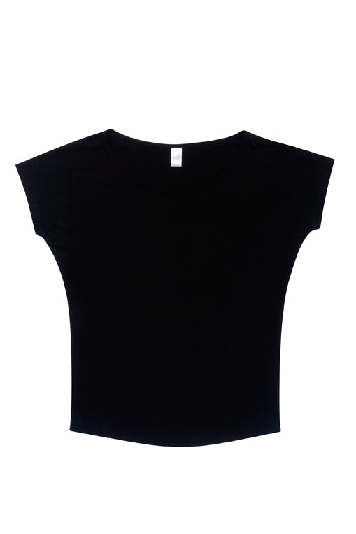 Women's Bat Wing T-shirt in Black