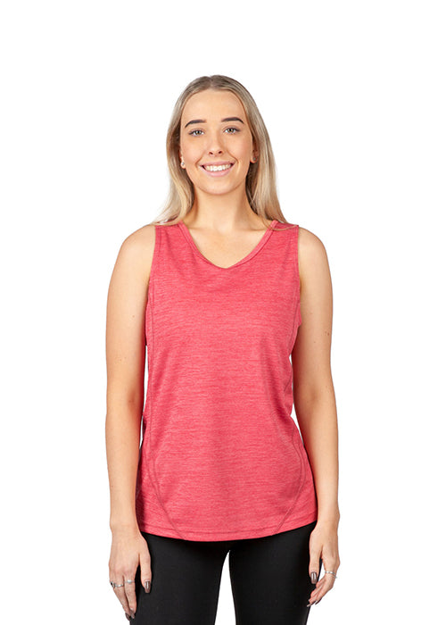 Womens' Challenger 100% polyester singlet in Azure Marl