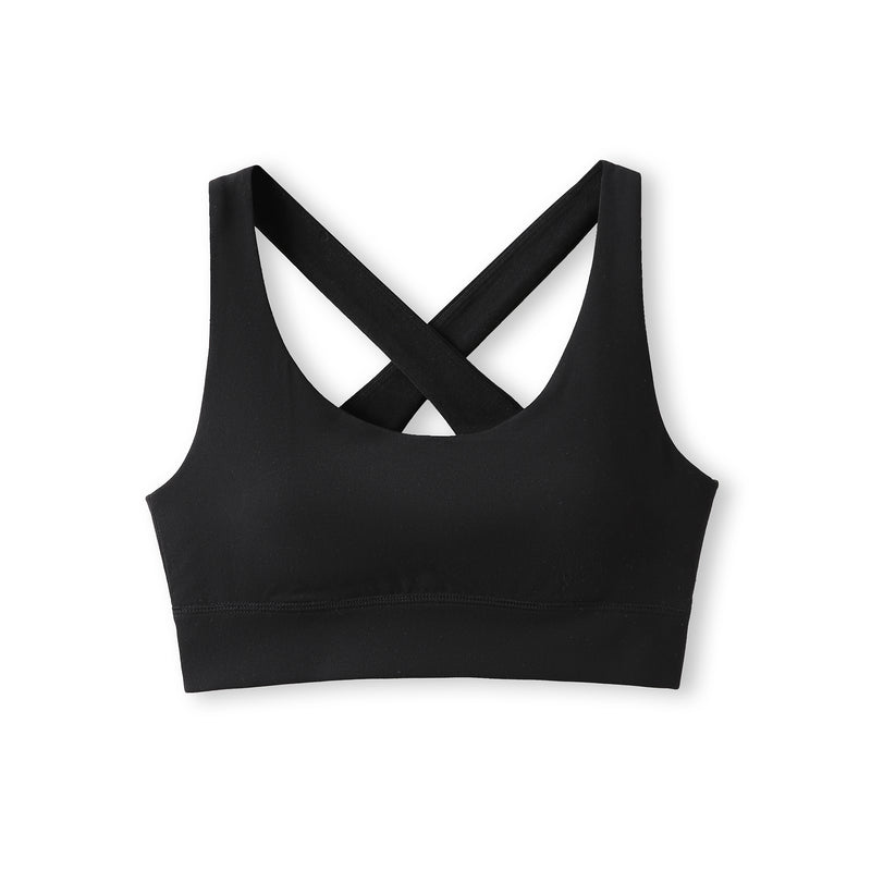 220gsm Women's self-bra / 4-way stretch top in Black