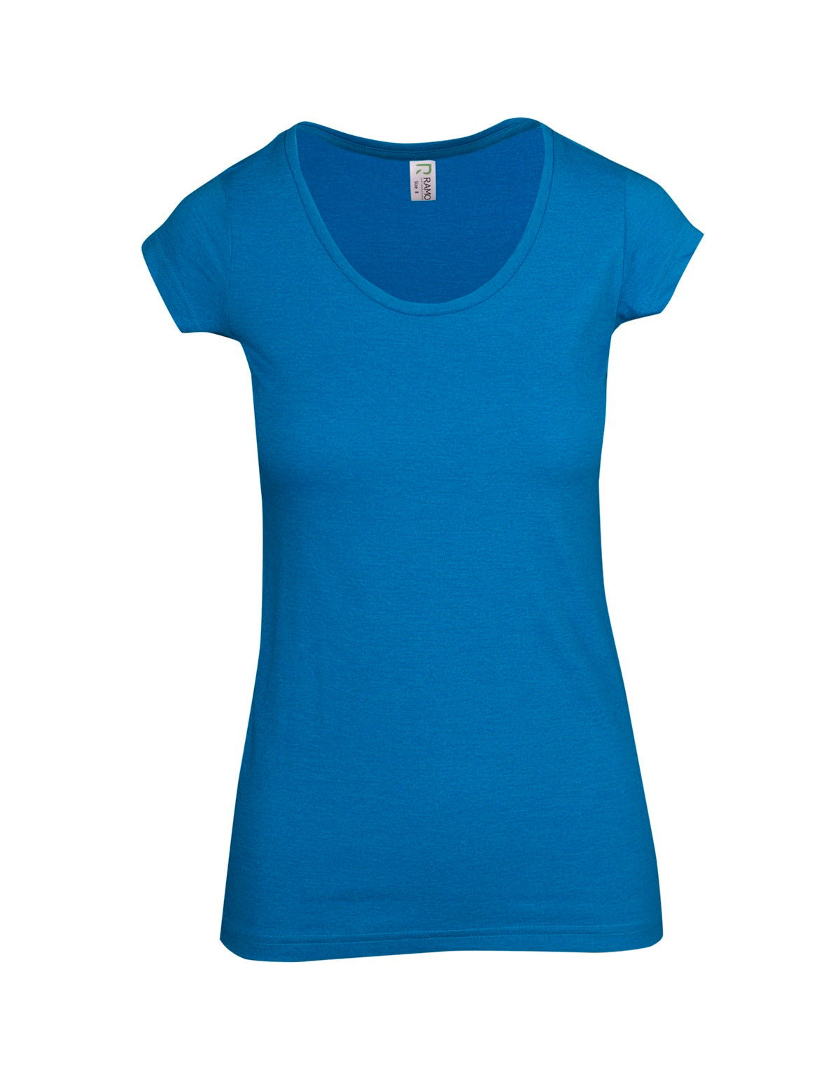 Womens Marl Scoop Neck T-shirt in Azure Marl