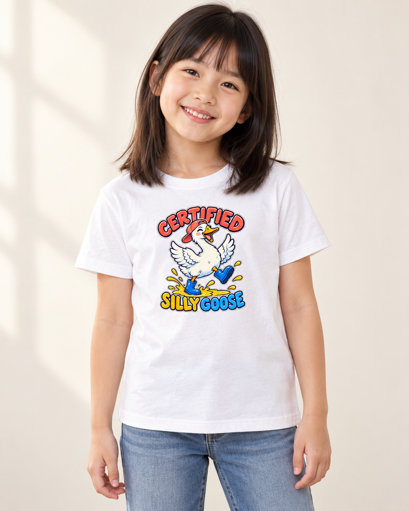 Silly Goose kids graphic T-shirt in White