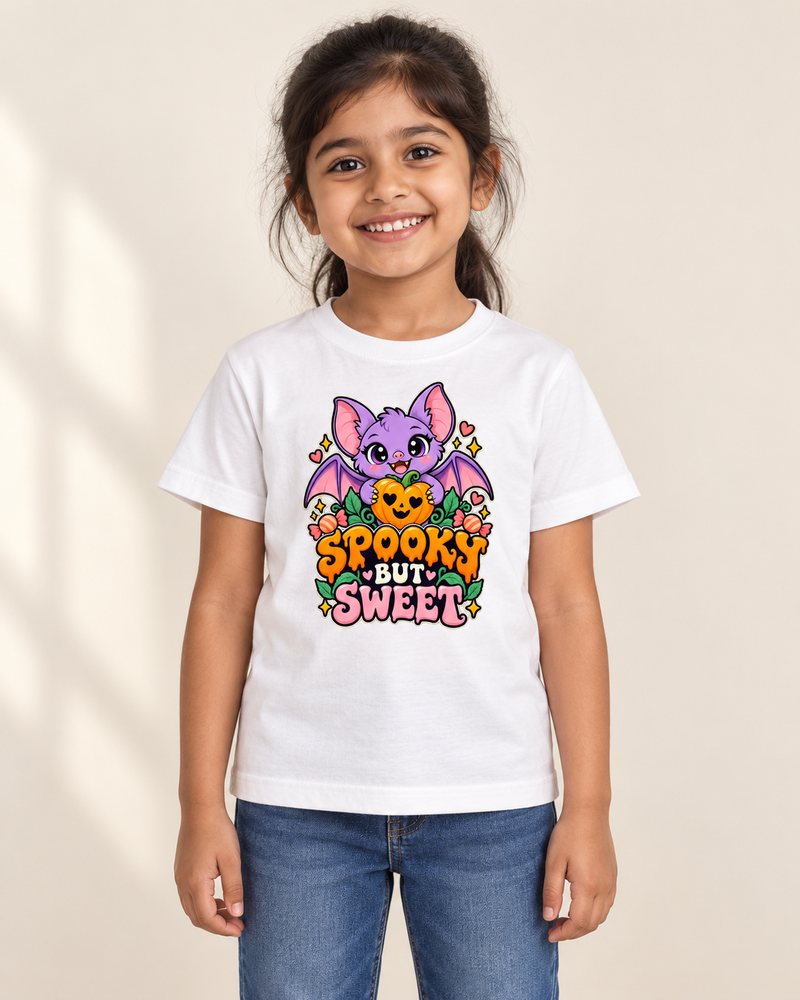 Spooky Sweet kids T-shirt White model preview
