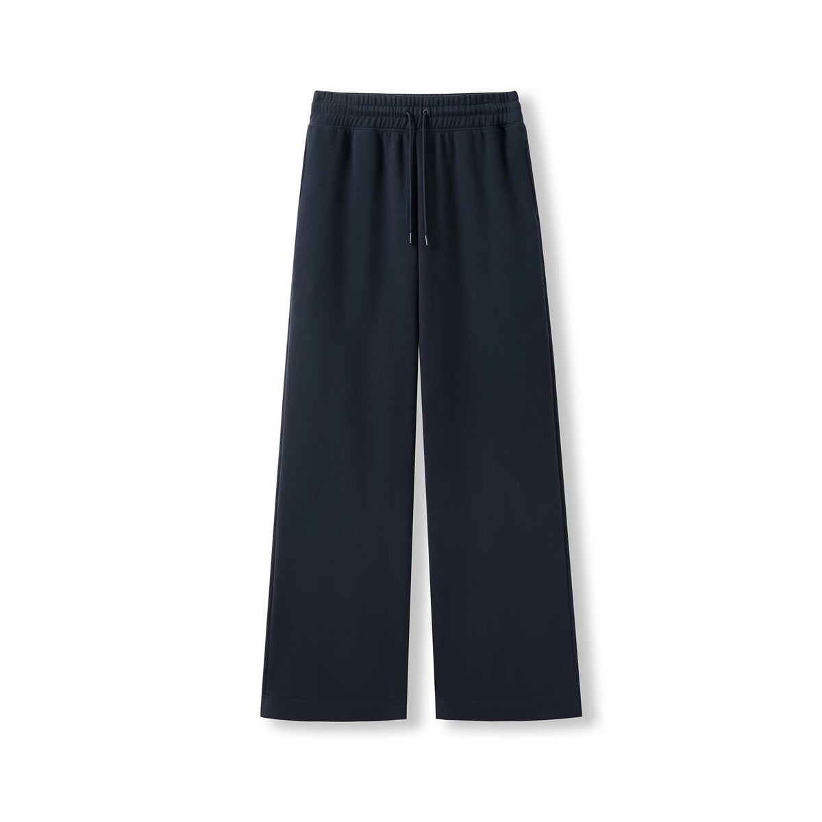 Unisex Wide leg fleece pants in Navy Faded