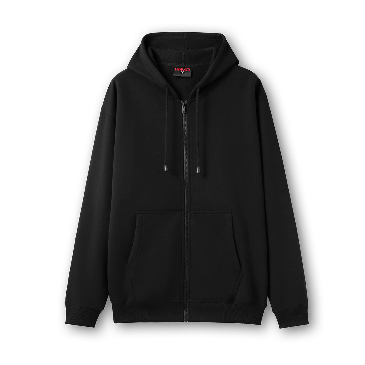 Mens Zip Hoodies with Pocket in Black