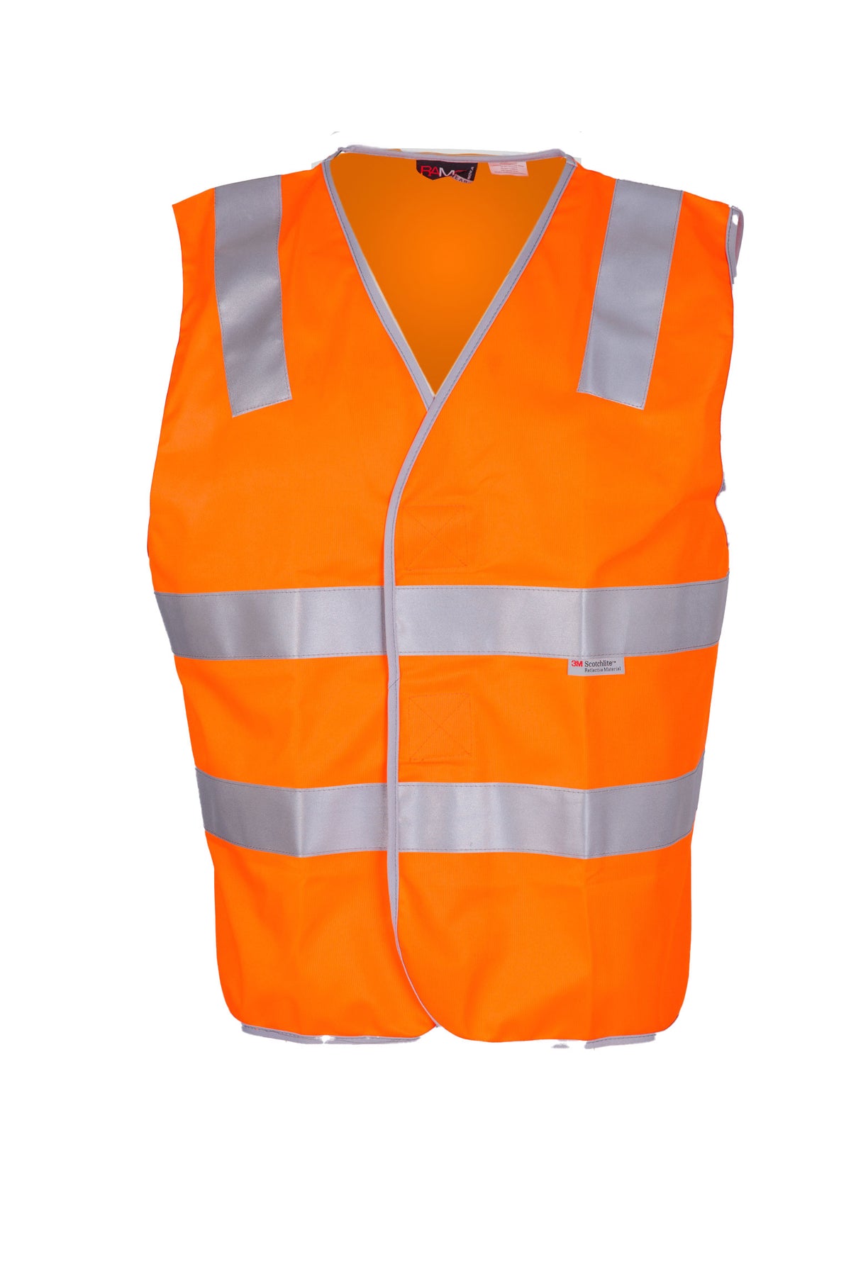 100% Polyeter Vest with 3M reflective tape in Orange