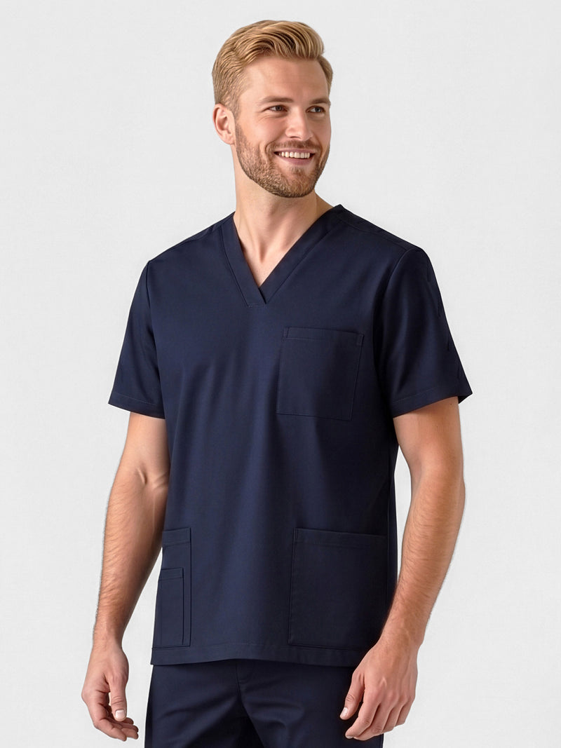 Inaura Tokyo Mens Scrub Top — model view