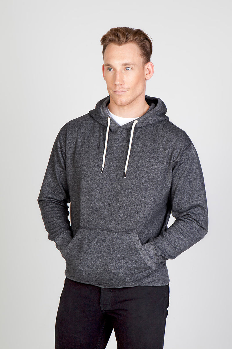 Mens Greatness Heather Hoodie in Black