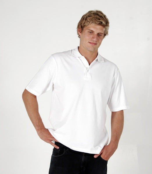 Men's 100% Cotton  Jersey Polo in Black