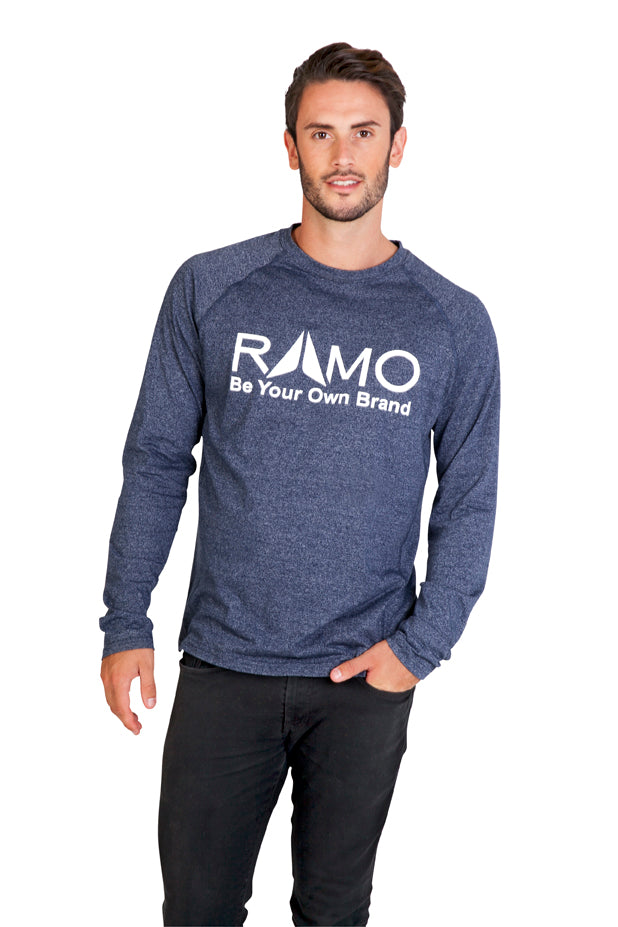 Men's / Unisex Greatness Heather Long Sleeve T-shirt in Black