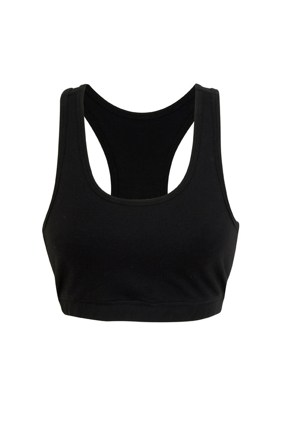 Womens Self Brassiere Singlet in Black
