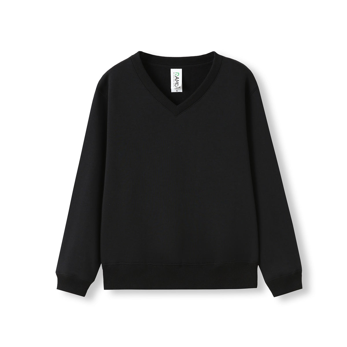 kids v-neck hoodies in Black