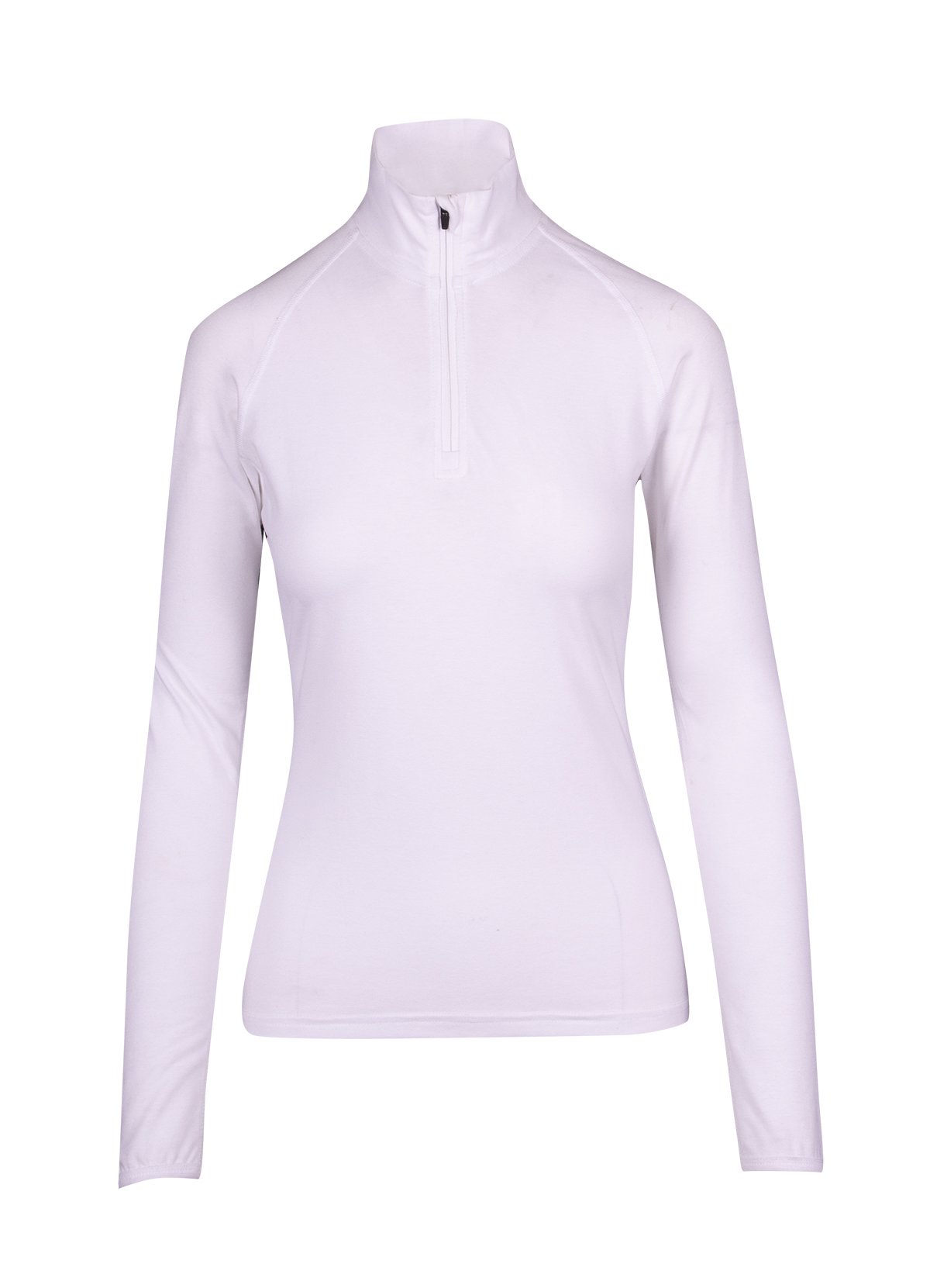 Womens Greatness Half Zip Mock Neck in White