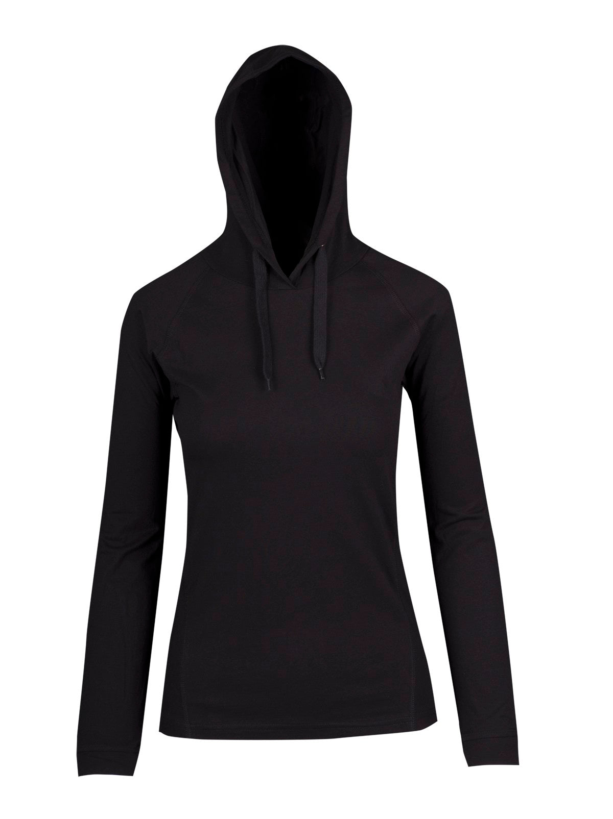 Women's fusion T-shirt Hoodie in Black