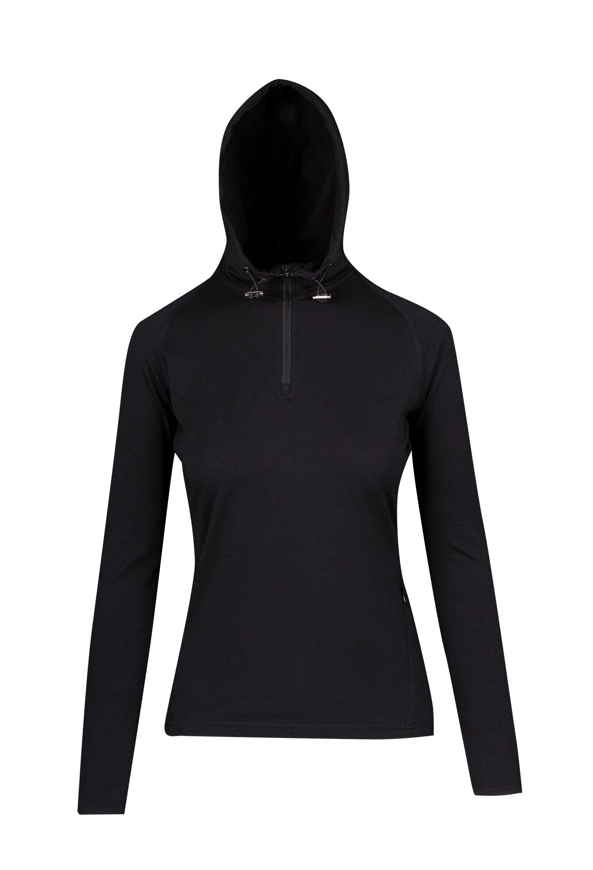 Women's Greatness Half-Hood Top in Black